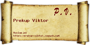 Prekup Viktor névjegykártya