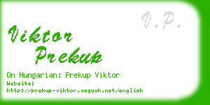 viktor prekup business card